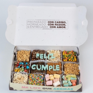 Caja x 12 Mini Brownies con Mensaje Personalizado_4