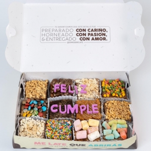 Caja x 12 Mini Brownies con Mensaje Personalizado_3
