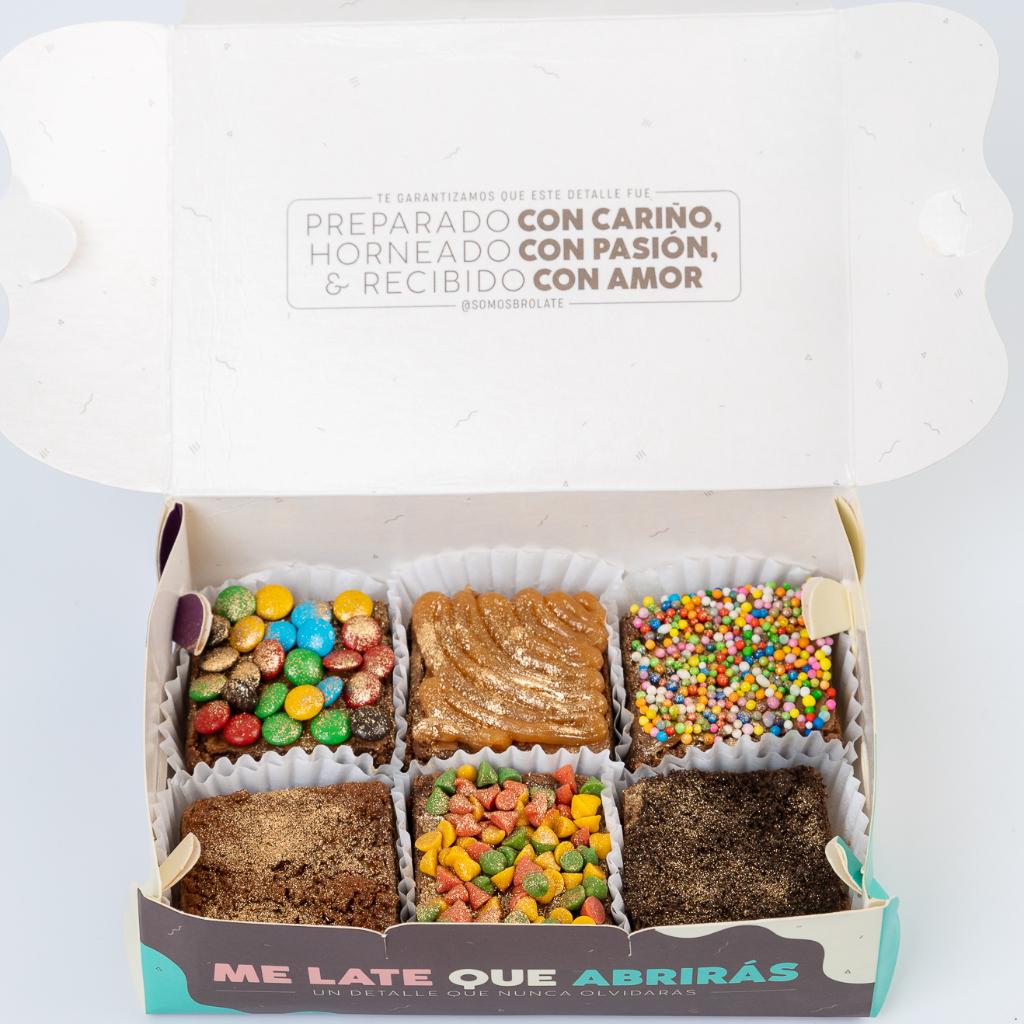 Caja x 6 Mini Brownies con Toppings a elección_3
