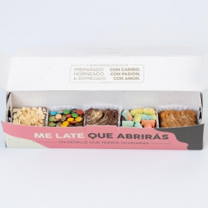 Caja x 5 Mini Brownies con Toppings a elección _3